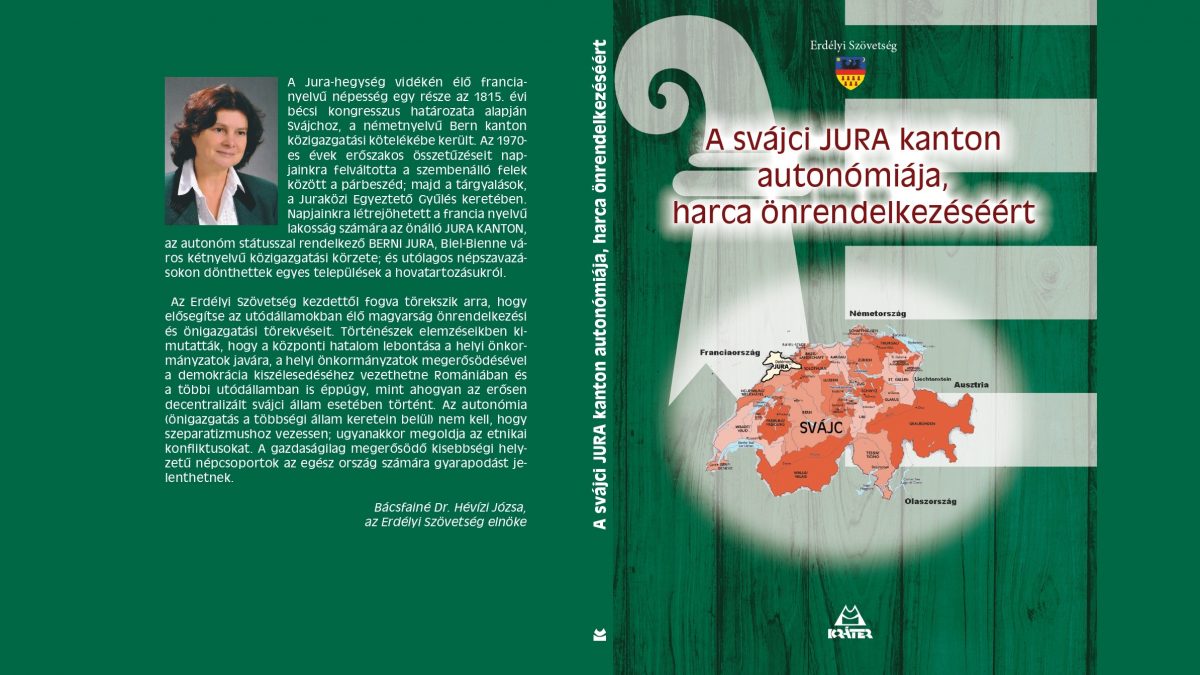 Könyvbemutató: A svájci JURA kanton autonómiája, harca önrendelkezéséért