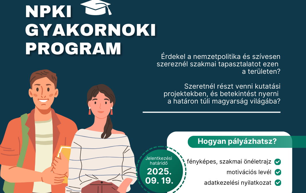Gyakornoki program a Nemzetpolitikai Kutatóintézetben – őszi szemeszter