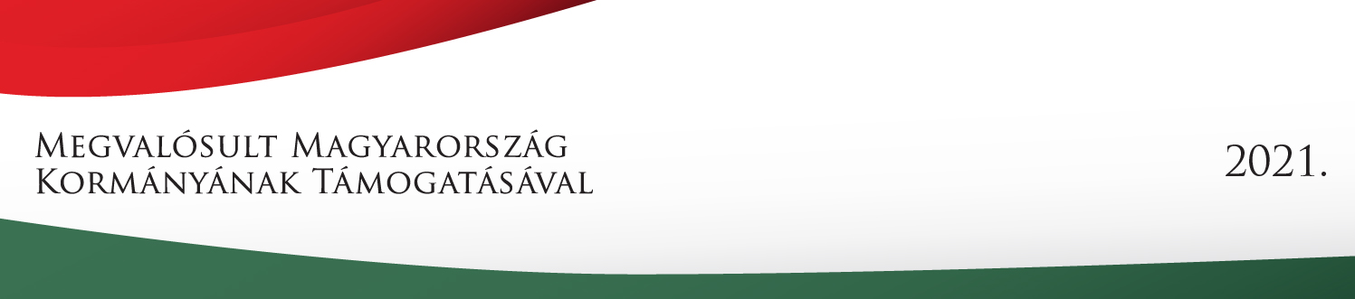 Megvalósult Magyarország Kormányának Támogatásával 2021 logó
